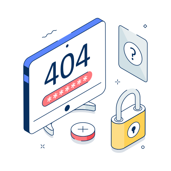 Locked, Webpage, Website, No Found, Page illustration