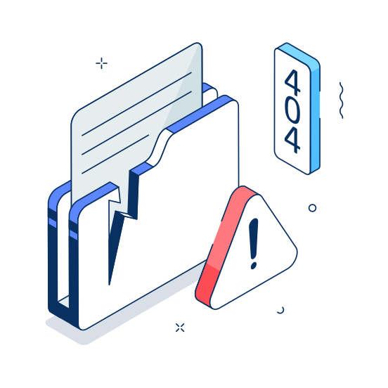 Page, Not Found, Error, File, Folder illustration