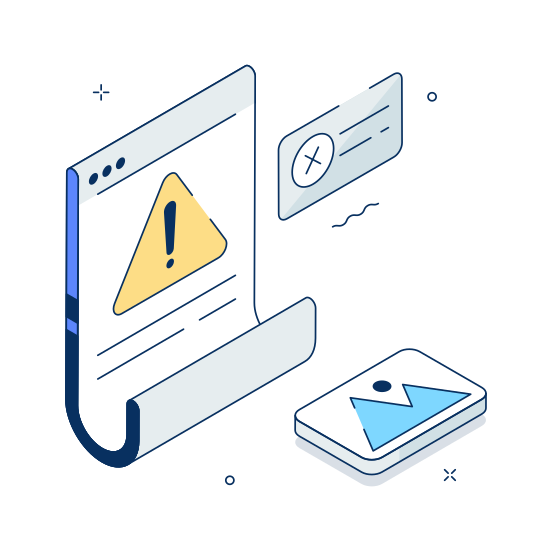 Page, Warning, Error, Website, Alert illustration