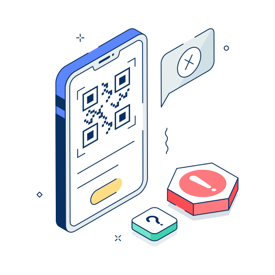 Qr, Code, App, Mobile, Application illustration