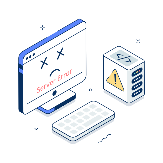 Server Computer, Keyboard, Database, Datacenter, Data illustration