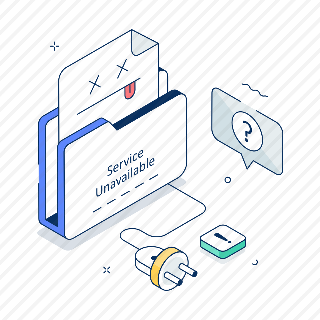 Service, Unavailable, Computer, Disconnect, Internet preview