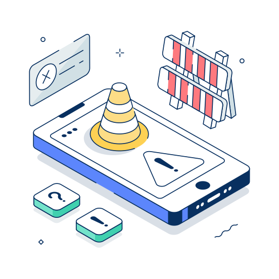 Under, Maintenance, Alert, Barricade, Caution illustration