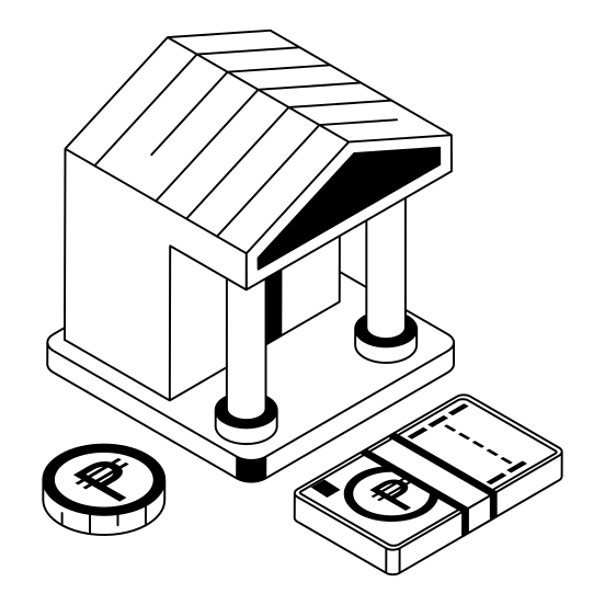 Bank, Deposit, Building, Architecture, Banknote,,, illustration