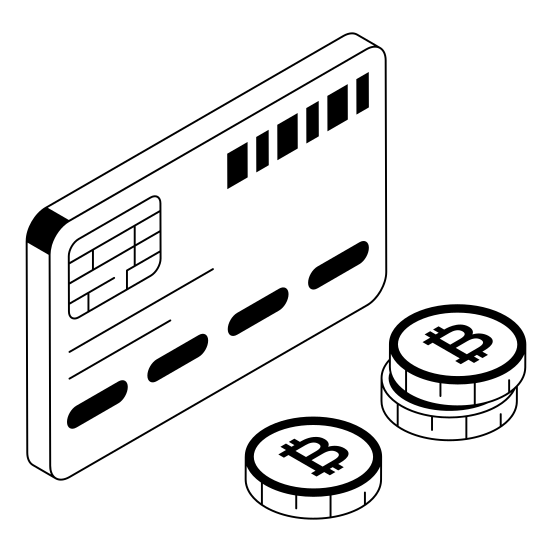 Bitcoin, Card, Payment, Cryptocurrency, Banking,, illustration