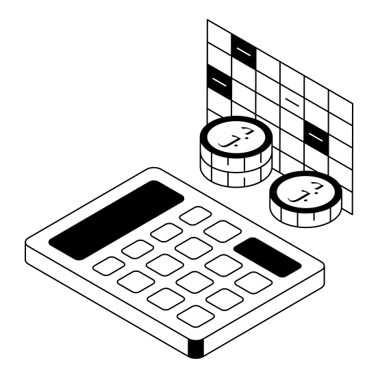 Budget, Estimate, Calculation, Accounting, Coins illustration