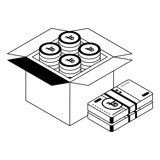 Money, Box, Container, Package, Coins illustration