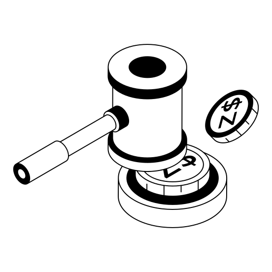 Money, Currency, Auction, Bidding, Law illustration