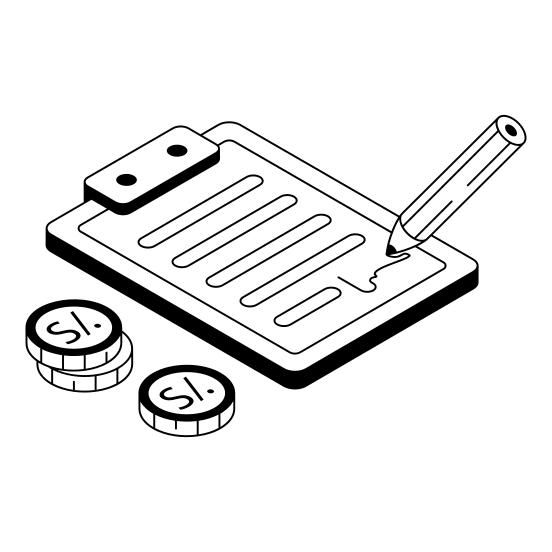 Money, Currency, Contract, Agreement, Deed illustration