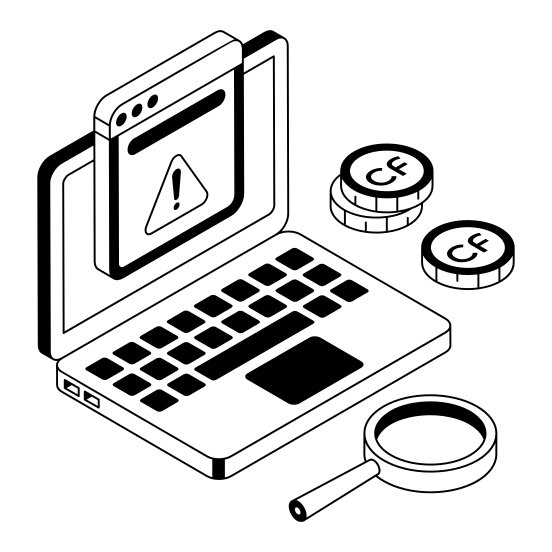Money, Currency, Payment, Laptop, Error illustration