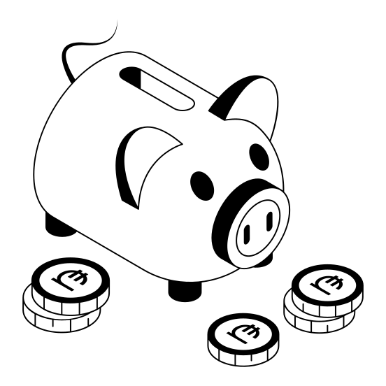 Money, Currency, Piggy, Banking, Saving illustration