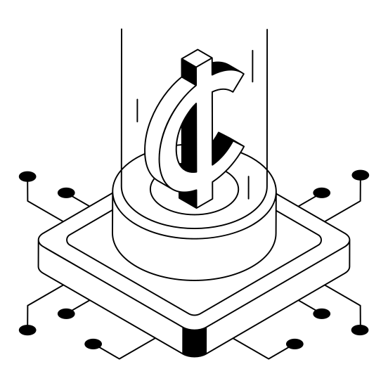 Money, Hologram, Digital, Technology, Nodes illustration