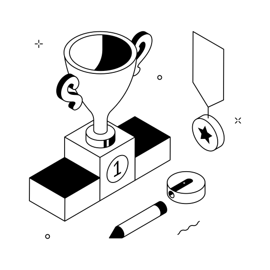 Achievement, Award, Education, Success, Winner illustration