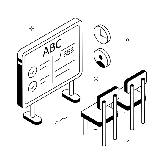 Classroom, Education, Learning, School, Study illustration