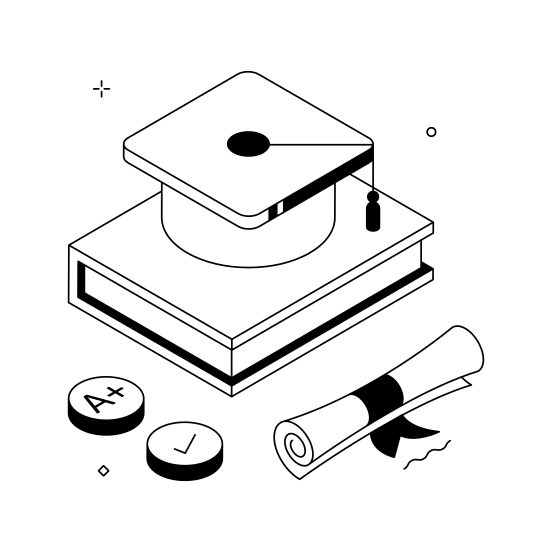 Graduation, Student, Success,diploma, Achievement illustration