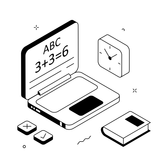Online, Education, Elearning, Learning, Knowledge illustration
