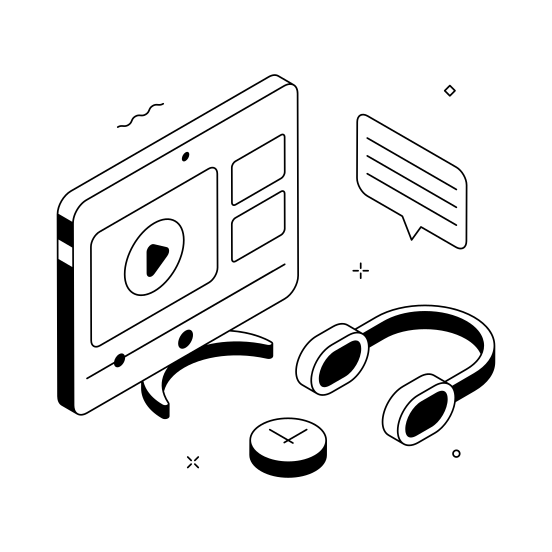 Online, Learning, Digital, Education, Virtual illustration