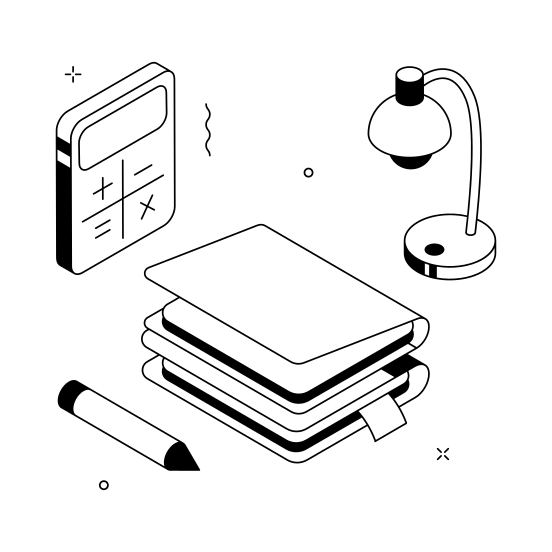Study, Supplies, Tools, Books, Notebook illustration