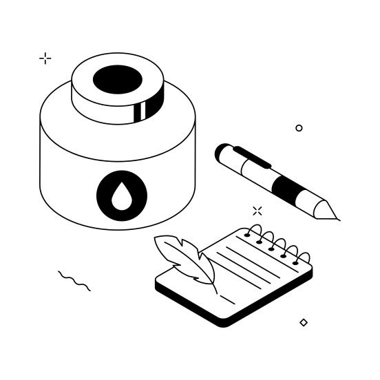 Writing, Tools, School, Education, Supplies illustration