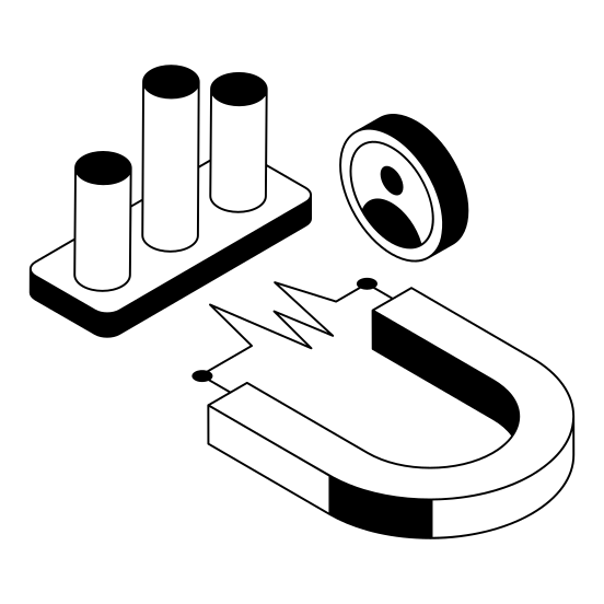 Audience, Attract, Retention, Grab, Audience illustration