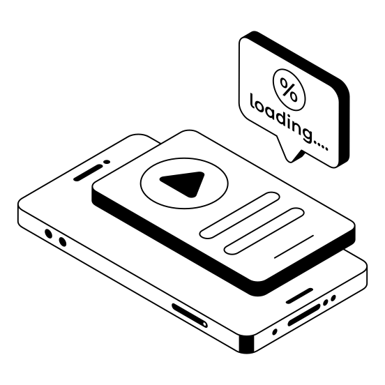 Loading, Content, Media, Multimedia, Promotional illustration