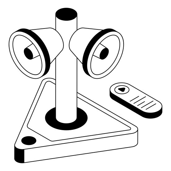 Pole, Video, Speaker, Announcement, Megaphone illustration