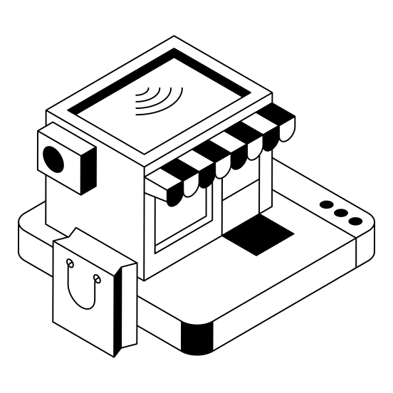 Shop, Store, Boutique, Outlet, Market illustration