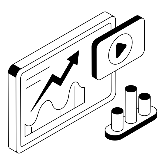Video, Analytics, Media, Business, Growth illustration