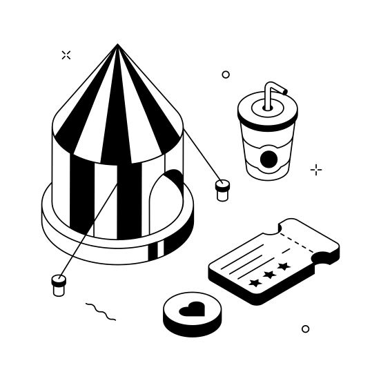 Circus, Tent, Fun, Entertainment, Amusement illustration