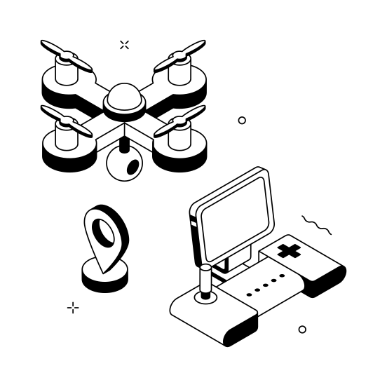 Drone, Technology, Innovation, Photography, Videography illustration