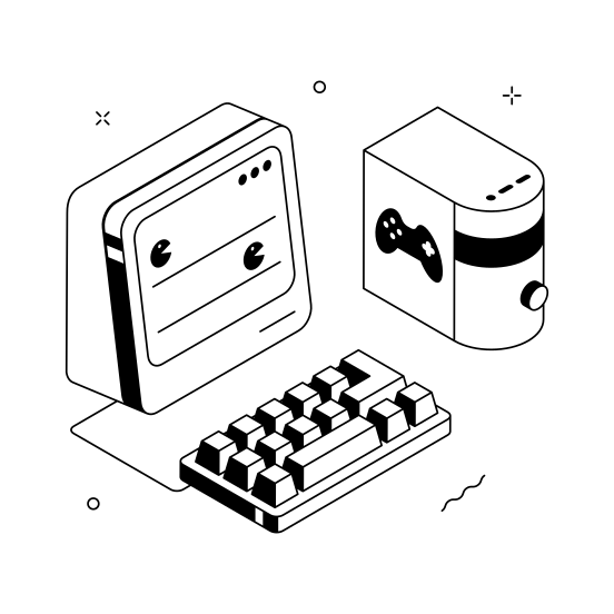 Gaming, Pc, Computer, Setup, Gamer illustration