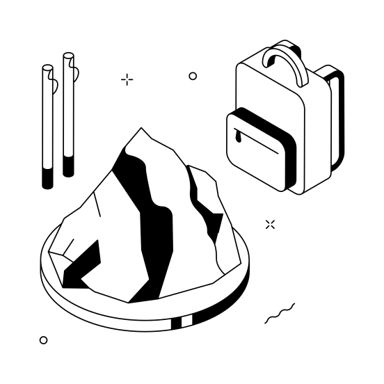 Hiking, Adventure, Entertainment, Outdoor, Travel illustration