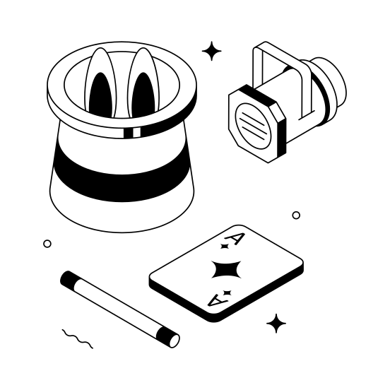 Magic, Show, Entertainment, Cards, Entertainment illustration