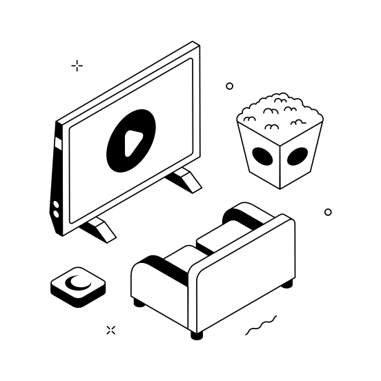 Movie, Night, Cinema, Film, Entertainment illustration