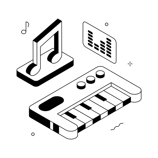 Music, Keyboard, Piano, Instrument, Sound illustration