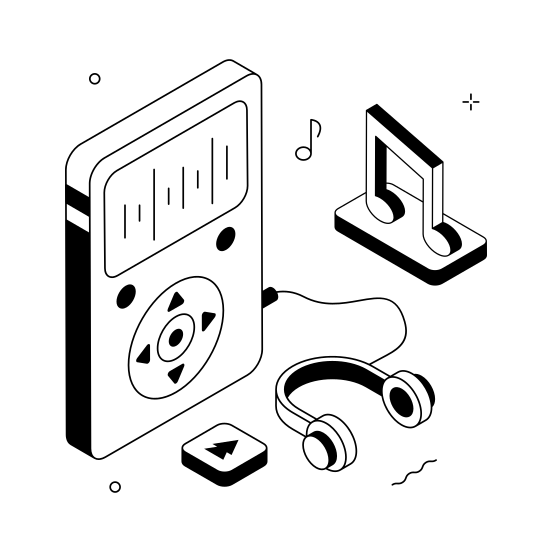 Music, Player, Media, Audio, Device illustration