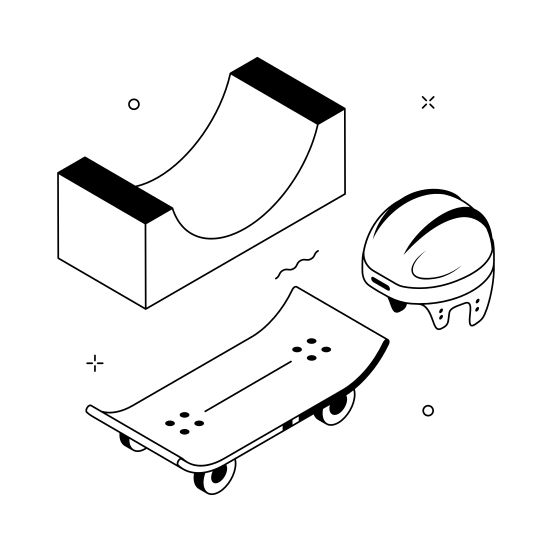 Skateboarding, Sports, Entertainment, Fun, Ramp illustration
