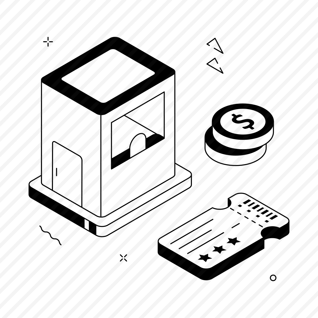 Ticker, Counter, Booth, Cinema, Entertainment preview