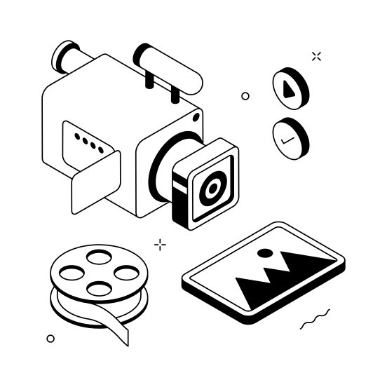 Video, Production, Camera, Film, Movie illustration