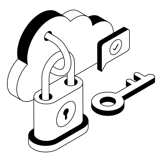 Access, Safe, Private, Cloud, Storage illustration
