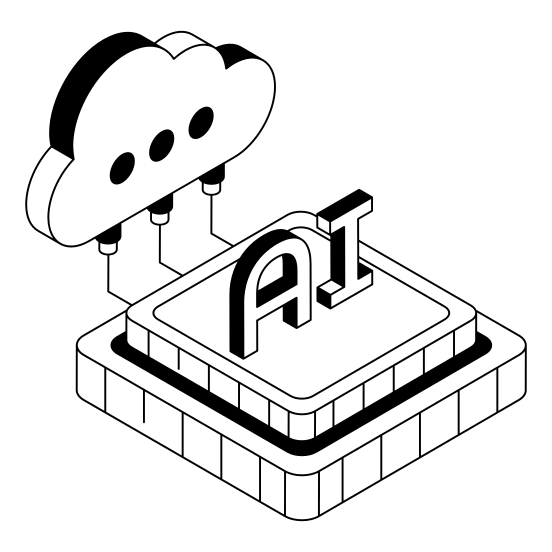 Ai, Connection, Networking, Cloud, Storage illustration