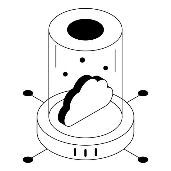 Connection, Network, Cloud, Storage, Hosting illustration
