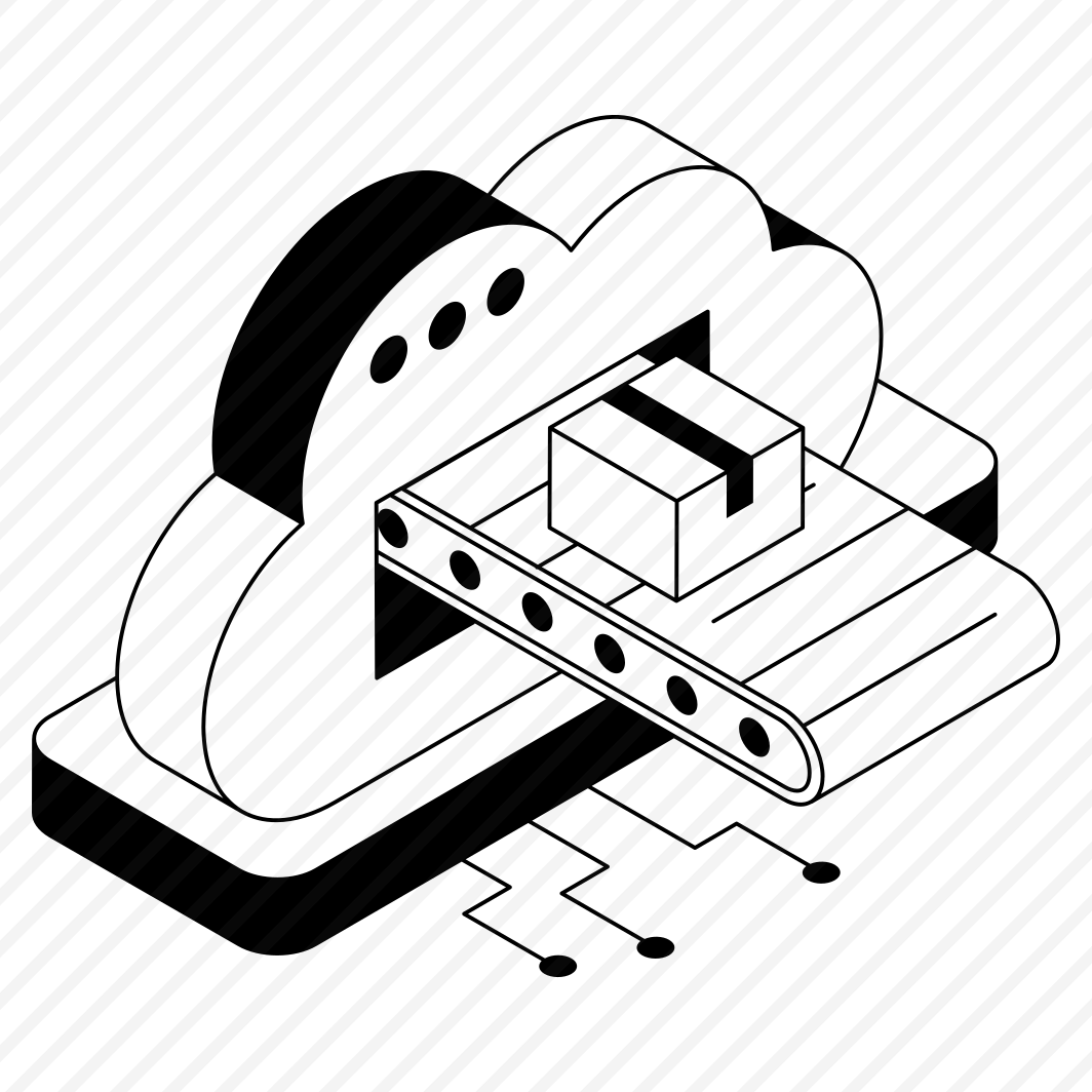 Conveyor, Package, Box, Cloud, Storage preview