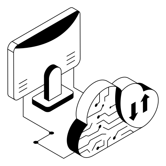 Exchange, Device, Transfer, Cloud, Storage illustration