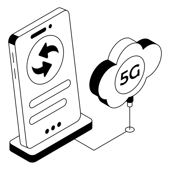 G, Mobile, Phone, Cloud, Storage illustration