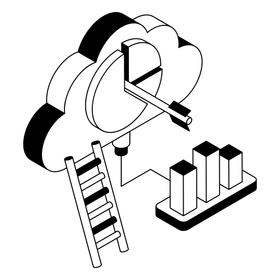 Infographics, Statistics, Analysis, Cloud, Storage illustration