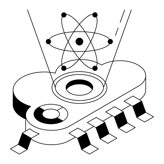 Quantum, Science, Cloud, Storage, Hosting illustration
