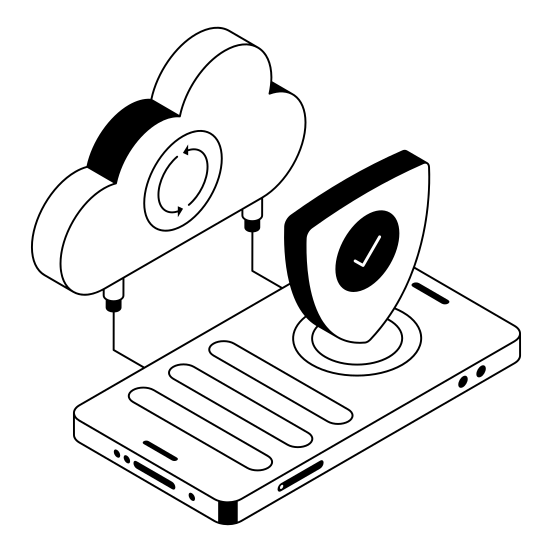 Security, Mobile, Protection, Cloud, Storage illustration