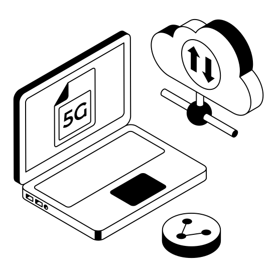 Shared, G, Laptop, Connection, Cloud illustration
