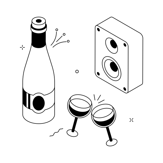 New Year Celebration, illustration